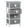 Chest of 4 drawers with hearts