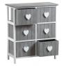 Chest of 6 drawers with hearts