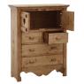 Spruce wood chest of drawers