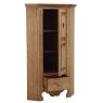 Spruce wood corner cupboard