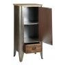 Metal and wood cabinet