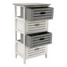 Wooden grey and antic white chests of 4 drawers