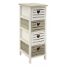 Wooden dark green and antic white chests of 4 drawers Heart