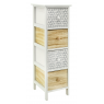 White and natural paulownia cabinet