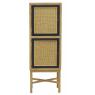 Mango wood and rattan chest of drawers