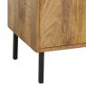 Natural and stained mango wood chest of drawers