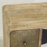 Chest of drawers in mango wood and cow skins