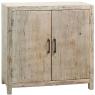 Commode en bois blanchi recyclé