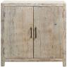 Commode en bois blanchi recyclé