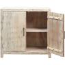 Commode en bois blanchi recyclé