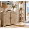 Commode en bois blanchi recyclé