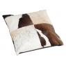 Square black and white cow skin cushion