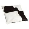 Coussin carré en peau de vache noir et blanc