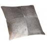 Square grey cow skin cushion