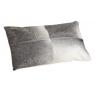Rectangular grey cow skin cushion