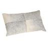 Rectangular grey cow skin cushion