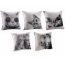 Coussin chat en coton