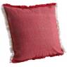 Cotton cushion with faded effect.