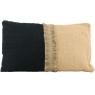 Jute and black cotton cushions