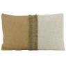 Jute and white cotton cushions