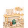 Jute and white cotton cushions