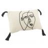 Cotton cushion with face design