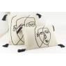 Cotton cushion with face design