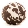 Coussin boule imitation vache