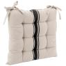 Beige cotton chair cushion