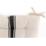 Beige cotton chair cushion