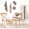 Beige cotton chair cushion