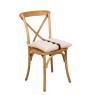 Beige cotton chair cushion