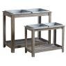 Wood and metal tables