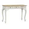 Console 3 tiroirs en bois blanc antique
