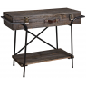 Wood and metal suitcase console