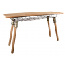 Pine wood and metal console
