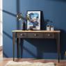 Metal and wood console table