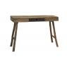 Rustic pine wood and metal console table