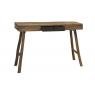 Rustic pine wood and metal console table