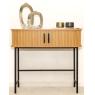 Console table in slatted MDF