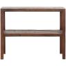 Console en bois recyclé.