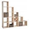 Natural spruce wood cabinet 5 shelves