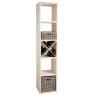 Natural spruce wood cabinet 5 shelves