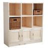 Spruce wood cabinet 6 boxes 3 doors