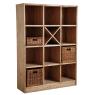 Waxed spruce wood cabinet 12 boxes
