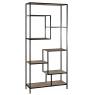 Mdf fir wood vener and metal shelf, 8 shelves