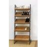 Pine wood and metak shoes rack