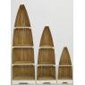 Shelves in mahogany wood