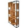 Shelf in teak wood and metal