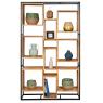 Shelf in teak wood and metal